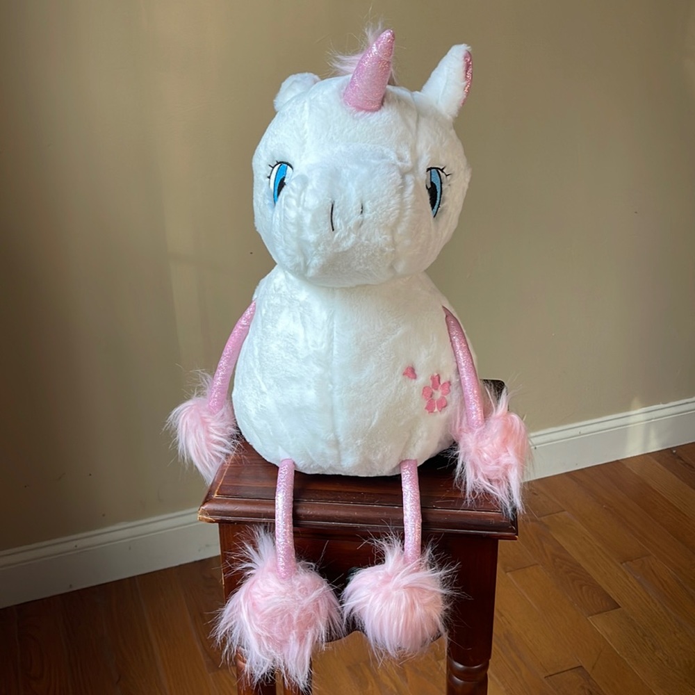 UNICORN Plush 16” Large Size Nanco Soft Stuffed Animal Pink Fluffy